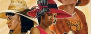 African American Women Church Hats in Art
