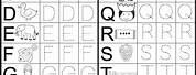Alphabet Tracing Worksheets for 3 Year Olds
