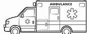 Ambulance Line Art