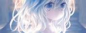Anime Girl White Hair and Blue Eyes Doll