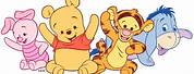 Baby Cartoon Characters Winnie the Pooh and Friends