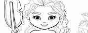 Baby Moana Coloring Pages with a Dress