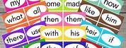 Basic Sight Words Kindergarten Flash Cards