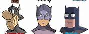 Batman Cartoon Characters Styles