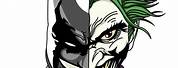 Batman and Joker Half Face Drawing