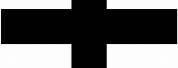 Black Christian Cross White Background