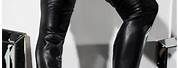 Black Leather Thigh Length Boots
