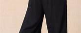 Black Pants for Ladies with Elastic Waist