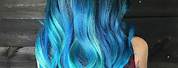 Black and Light Blue Ombre Hair