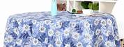 Blue Floral PVC Tablecloth