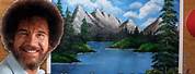 Bob Ross Painting with Acrylic Paint