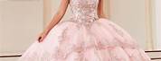 Champagne Blush Pink Quinceanera Dresses