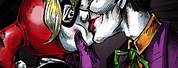 Chibi Joker and Harley Quinn Kiss