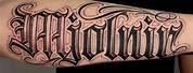 Chicano Style Tattoo Lettering