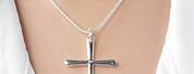 Christian Cross Necklace Silver Chain