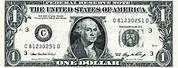 Clip Art Image of a One Dollar Bill