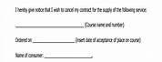 Contract Cancellation Form Template