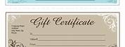 Customizable Gift Certificate Template
