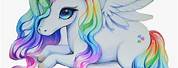 Cute Rainbow Unicorn Drawing