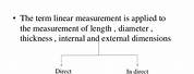 Different Ways of Linear Measurement