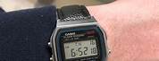 Digital Casio Watch with Leather Strap