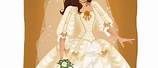 Disney Princess Belle Wedding Dress Clip Art