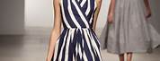 Dress with Diagonal Lines