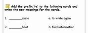 Easy Teacher Worksheets Prefix Worksheet