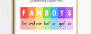 Fanboys Coordinating Conjunctions Poster