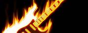 Flaming Guitar Clip Art
