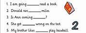 Free Grammar Worksheet to and Too