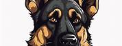 German Shepherd Face Clip Art