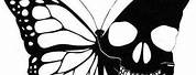 Gothic Butterfly Skull Clip Art