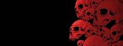 Gothic Red Skull Black Background Wallpaper