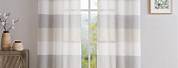 Gray and Tan Living Room Grommet Curtains