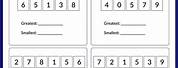 Greatest and Smallest Number Using Digits Worksheets