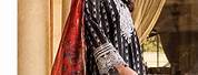 Gul Ahmed Lawn Suits in Black and Red Colour