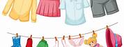 Hanging Clothes On a Clothesline Clip Art