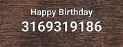 Happy Birthday Roblox ID Code