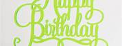 Happy Birthday in Green Cake Topper