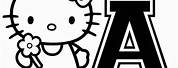 Hello Kitty Alphabet Coloring Pages
