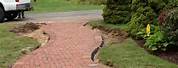 Herringbone Brick Pattern Curved Walkway