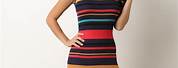 Horizontal Pattern Design Dress