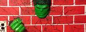 Hulk Outline Picture with Brick Wall