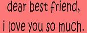 I Love You Best Friend Quotes
