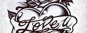 I Love You Rose Stencil