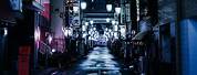 Japan Street Empty at Night