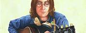 John Lennon Playing Guitar Sketch