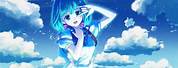 Kawaii Blue Wallpaper PC Anime