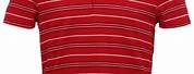 Lacoste Red Striped Polo
